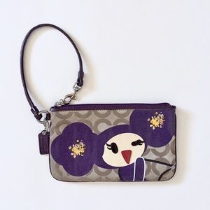 Coach Poppy Chan Op Art Violette Wristlet
